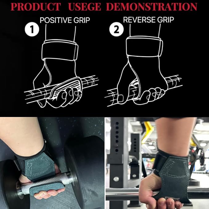 Adjustable Neoprene Padded Wrist straps for Weightlifting,Weight Lifting Straps Gym weight lifting wrist wraps，Gym Accessories for women for Men/Women(Pair)