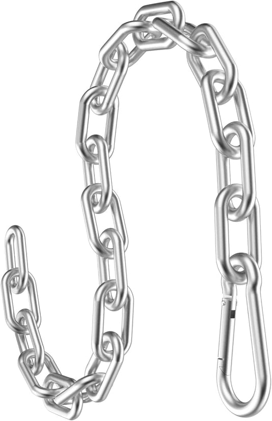 23.6" Gym Fitness Cable Extension Chain, 304 Stainless Steel Cable Machine Extension Accessory, Workout Chain for Home Gym Replacement, Weight Lifting, Triceps Exercise