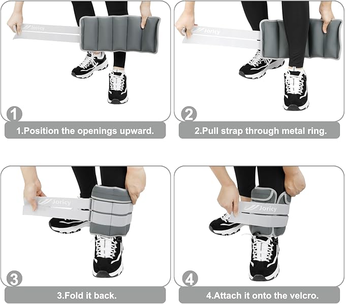 Adjustable Ankle Weights for Women Men Kids 1/2/3/4/5/6/8/10/12/20 1 Pair