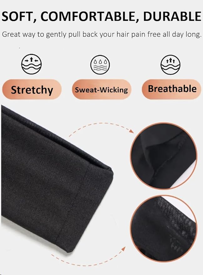 Headbands for Women Non Slip Women Sport Headbands, Sweat Headbands for Workout Yoga Running, Stretchy Hair Bands for Women's Hair