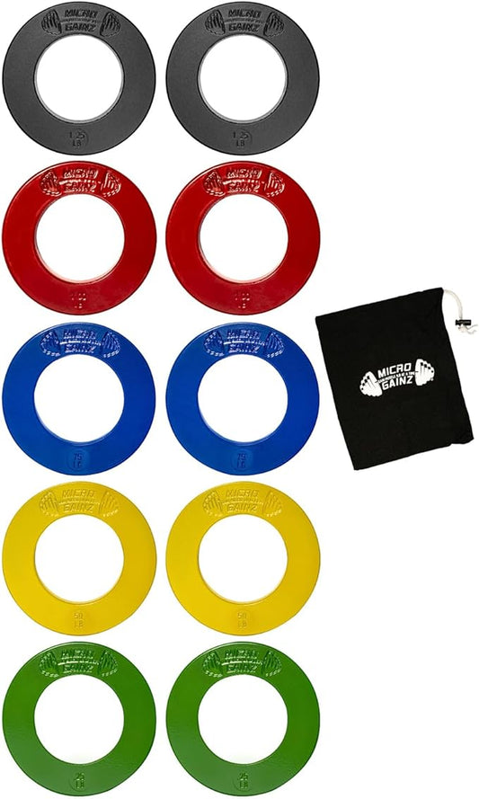Micro Gainz Olympic Fractional Weight Plates Set 10 Piece