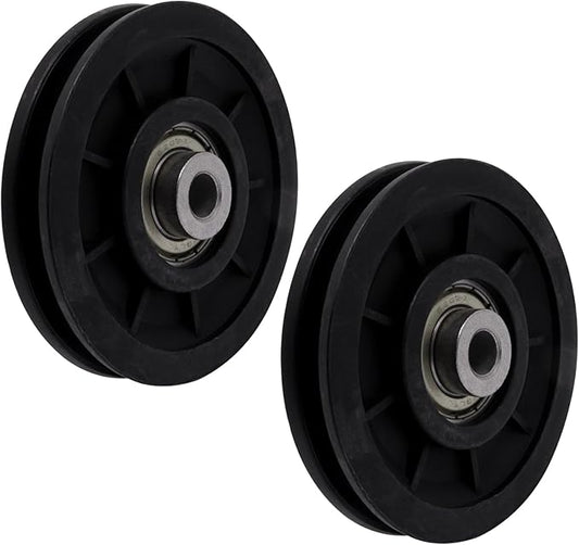 90mm/3.5" Universal Nylon Bearing Gym Pulley Wheel, Weight Pulley System Replacement for Home Gym Equipment Part, Cable Machine, Garage Door Pulleys System