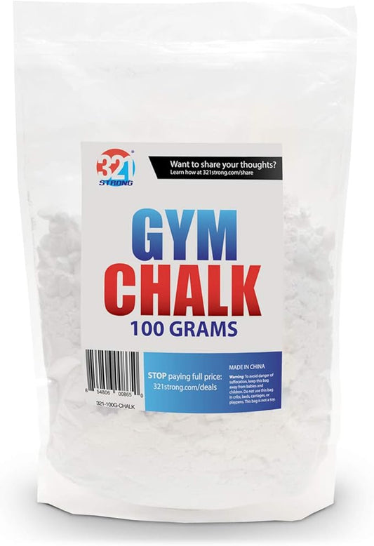 321 STRONG 100 Gram (3.52 oz) Loose Gym Chalk - for Weightlifting, Rock Climbing, Kettlebells, and Gymnastics