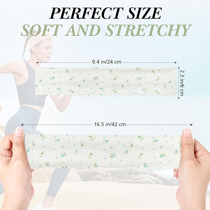 Headbands for Women Non Slip, Stretchy Sweat Headband for Workout Yoga Running, Head Bands for Women's Hair - 8 Pack