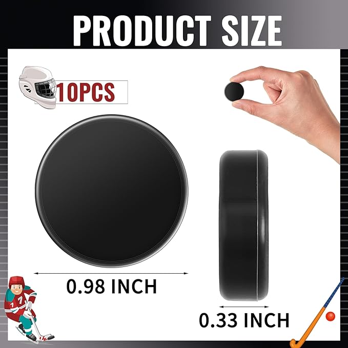 Liliful 0.98 x 0.33 Inch Mini Hockey Pucks