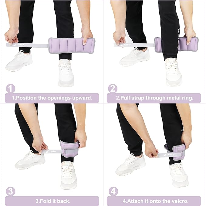 Adjustable Ankle Weights for Women Men Kids 1/2/3/4/5/6/8/10/12/20 1 Pair
