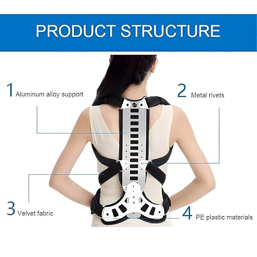 Adjustable Spine Posture Corrector For Back Support, Hunchback, Scoliosis, Kyphosis And Vertebral Compression Fractures For Children, Adults And Elderly (Blue-s)
