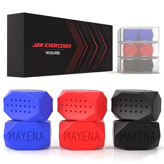 Mayena Jaw Exerciser for Men & Women – 3 Resistance (6 pcs)