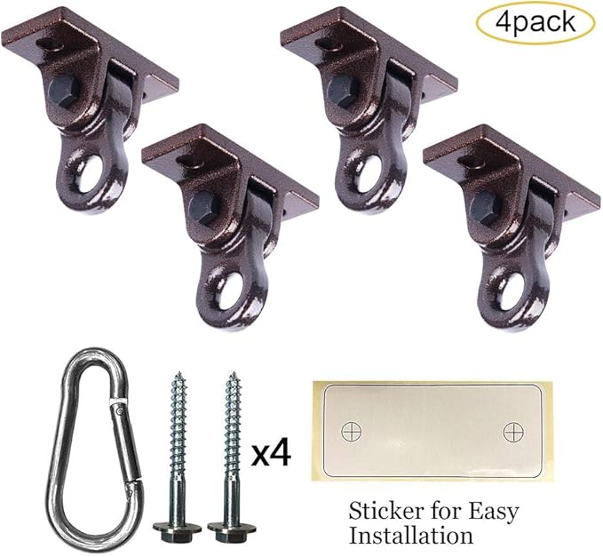Heavy Duty Bronze Swing Hangers Screws Bolts Included 5000 lb (4 Pack)