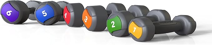 LIFE FITNESS STUDIO INDIVIDUAL GREY URETHANE 17.5LB DUMBBELL