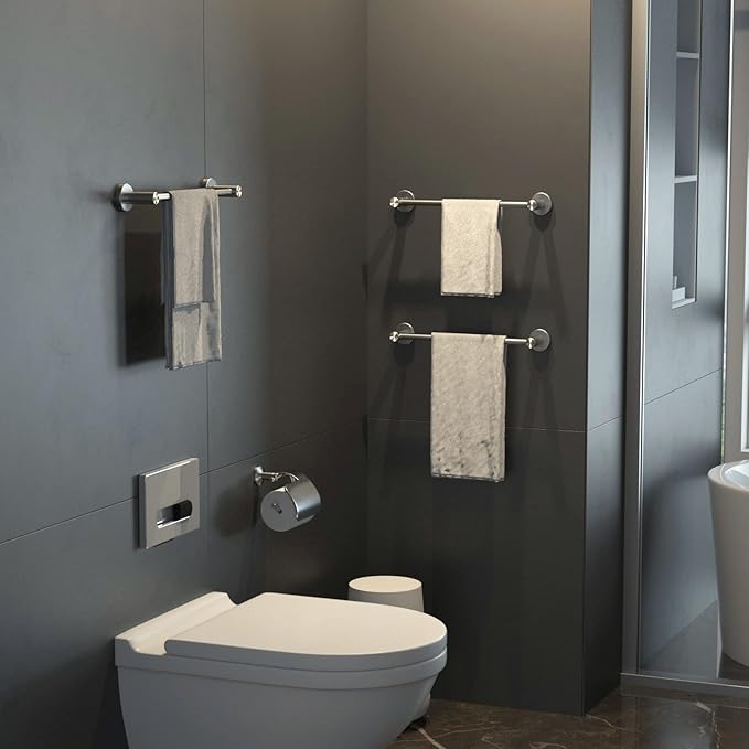 Adjustable 16 to 27.6 Inch Single Towel Bar SUS304 Stainless 1" Diameter