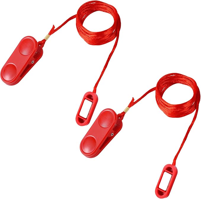 2pcs Treadmill Magnet Safety Key, Universal Magnetic Safety Switch Treadmill Emergency Stop Replacement Accessories for Most Running Machines (Flat Oval)