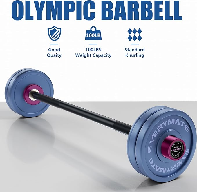 5LB Mini Barbell Bar Beginner Women Kid Bar