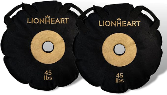 Lionheart Sand Weight Plates 10, 15, 15, 25, 25, 35, 35, 45 45 lb 2 Unfilled