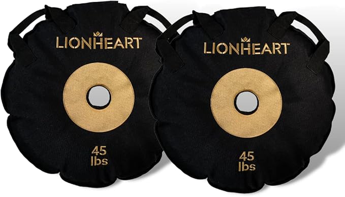 Lionheart Sand Weight Plates 10, 15, 15, 25, 25, 35, 35, 45 45 lb 2 Unfilled