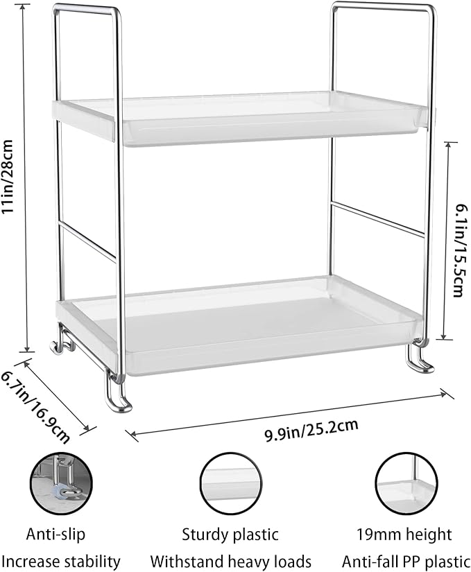 2 Tier Bathroom Organizer Countertop