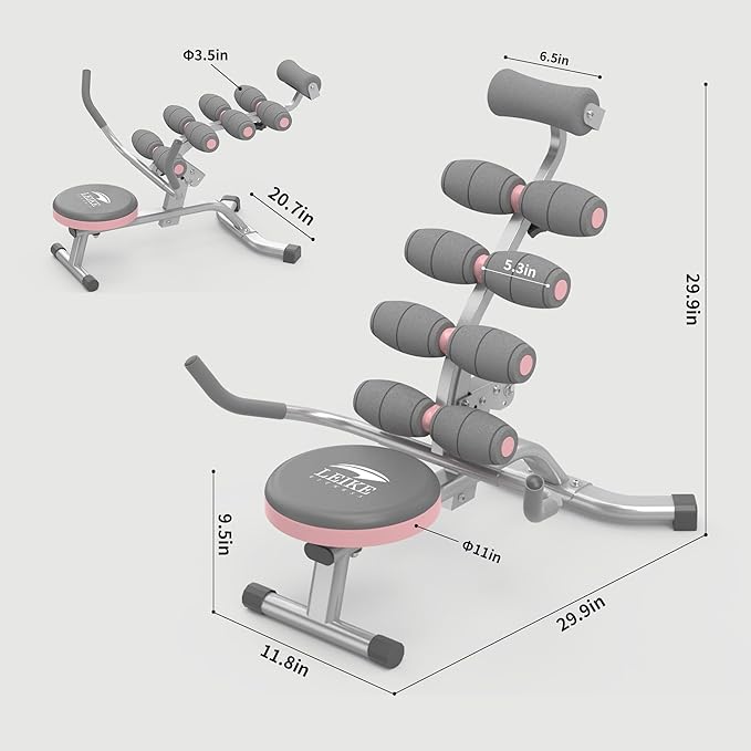 Leikefitness Back Relax Chair with Foam Roller Relieve 360° Rotating