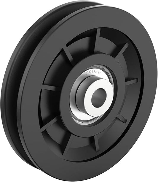 90mm/3.5" Universal Nylon Bearing Pulley-Wheel Replace for Home Gym Equipment Part Cable Machine, Wearproof Abration Bearing Wheel, Gym Equipment and Garage Door Pulley System