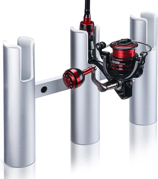 Marinebaby Fishing Rod Holder Aluminum, 3/4 Link Tube， Aluminum 4 Rod Rack, Suit Boats & Yacht
