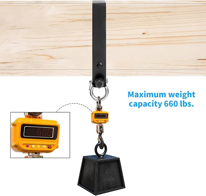 Heavy Duty Swing Hangers, Wooden 180° Swing Set Accessories Hammock Capacity Playground Hammock Chair Rope, Sandbag Porch, Hanging Heavy Punching Bags