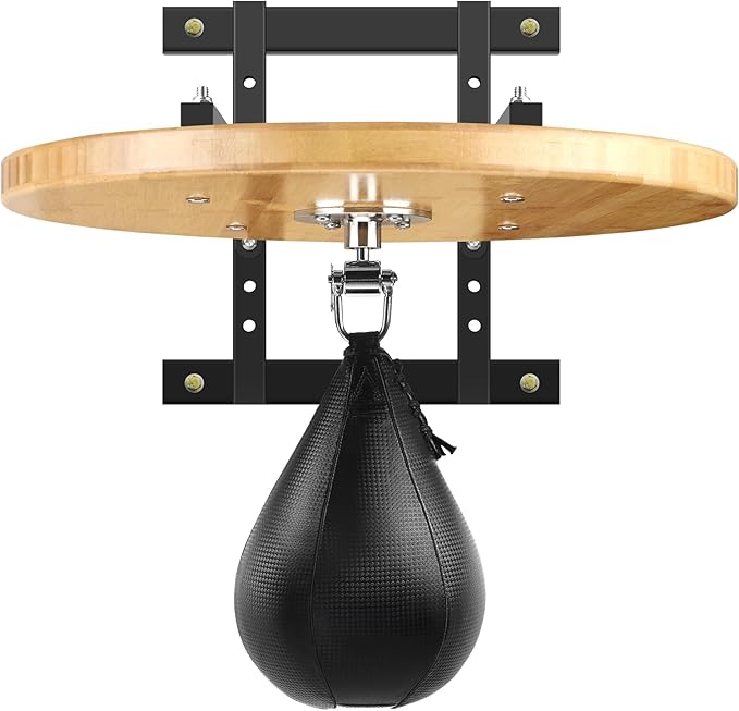 Adjustable Speed Bag Platform Kit with Speed Punching Bag & Professional Speed Bag Swivel for Boxing Training, Exercise, Fitness