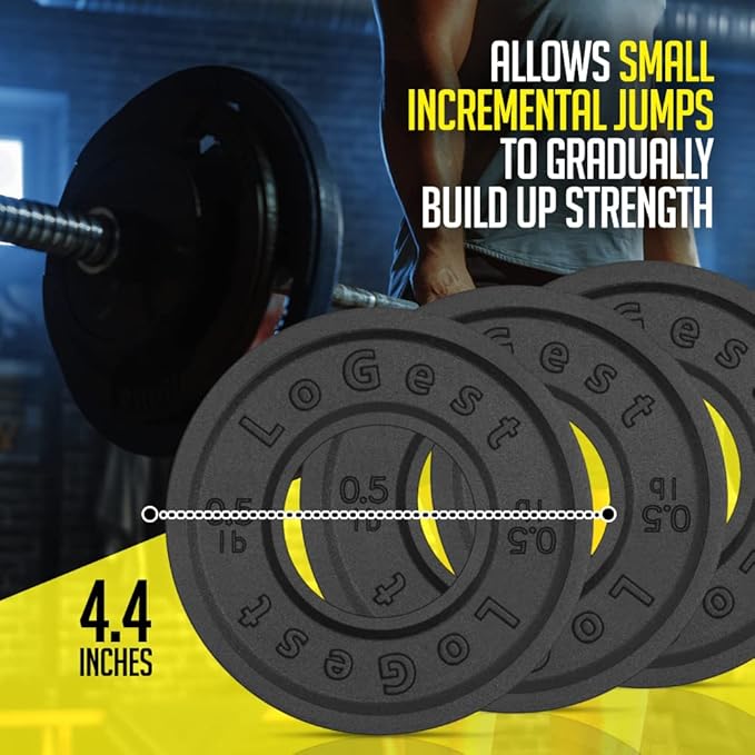 Logest Fractional Olympic Plates Set of 8-0.50LB Plates
