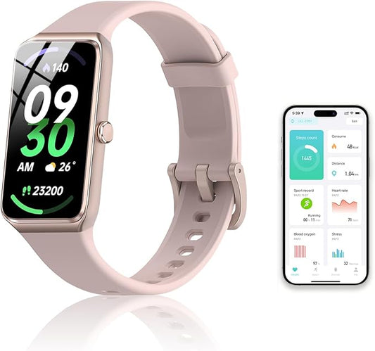 Activity & Fitness Trackers, 1.47" Smart Fitness Watch with 24/7 Blood Pressure/Blood Oxygen/Heart Rate/Stress Monitoring, IP67 Waterproof Calorie Step Sleep Tracker Health Watch for Women Men