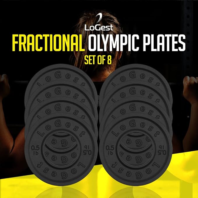 Logest Fractional Olympic Plates Set of 8-0.50LB Plates