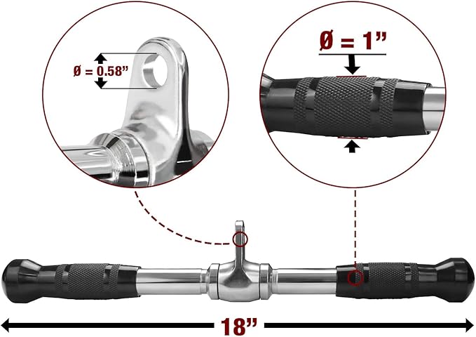 A2ZCARE LAT Pull Down Cable Machine Attachment - Cable Machine Accessories for Home Gym with Multi Option