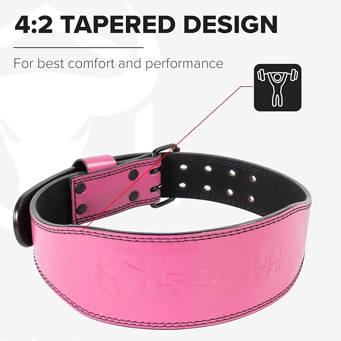 7mm Leather Weight Lifting Belt (IPF 4" to 2â€ Tapered