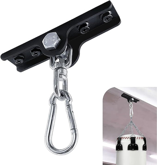 Heavy Bag Hanger - Heavy Duty Punching Bag Mount Hanger Bracket,360° Rotation Wall Ceiling Mount Wood Beam Hook for Boxing Muay Thai Training,Aerial Yoga Swing & Hammock