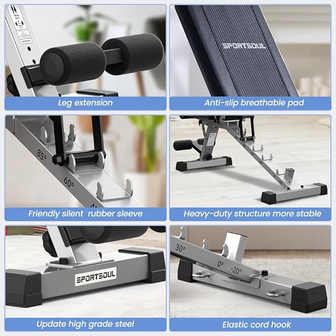 Adjustable Weight Bench Professional Utility Heavy Duty Workout