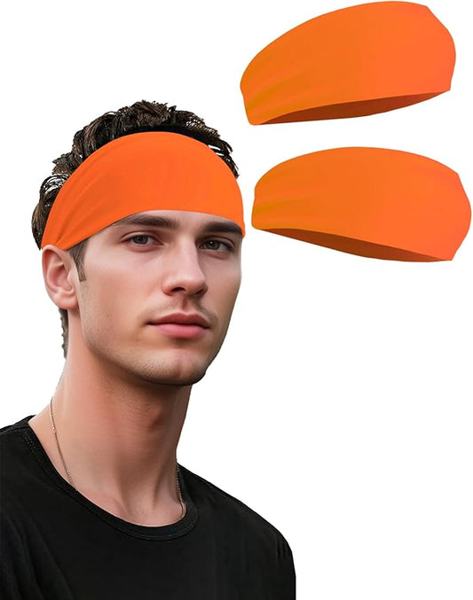 Headbands for Men & Women, Sweat Headband Non-Slip Sweatband Sports Running Cycling Yoga Basketball Workout Football Training