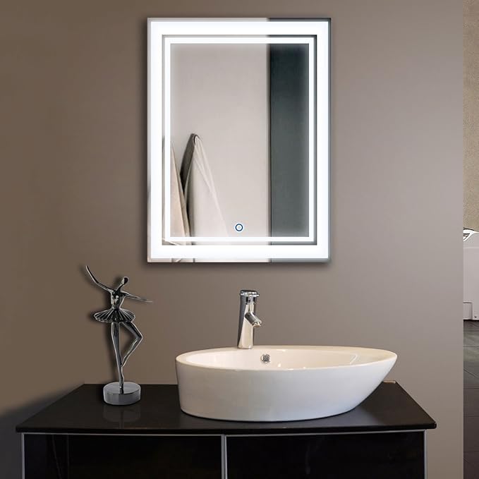 24 x 32 In Vertical LED Bathroom Silvered (C-N001)