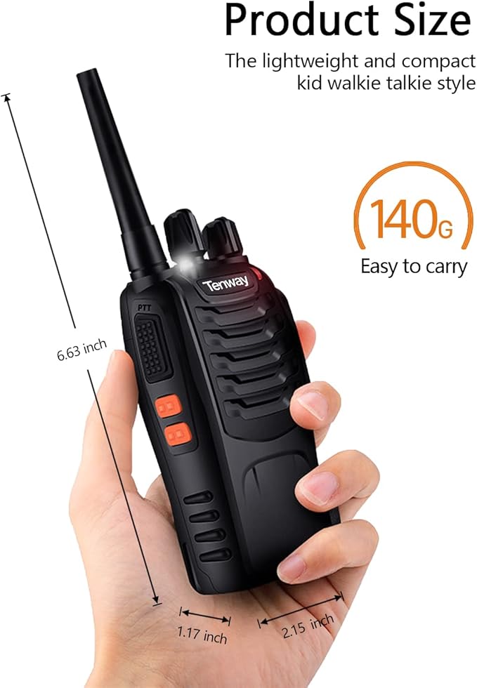 6Pack TW-888S Two Way Radio for Adult Long 6 Way