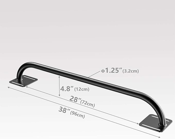 Heavy Duty Wall Mounted Pull Up Bar 1.25-Inch Durable 4.8” Wall