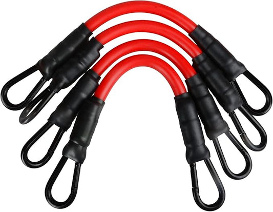 4 Pcs Punching Bag Elastic Cords, Boxing Bag Accessories for Strengthen The Rebound of The Punching Bag, Red, 12.6 inches, 50 Lbs