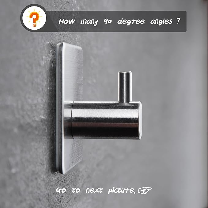 Adhesive Towel Hooks - Self Adhesive Robe Hooks 304 Stainless