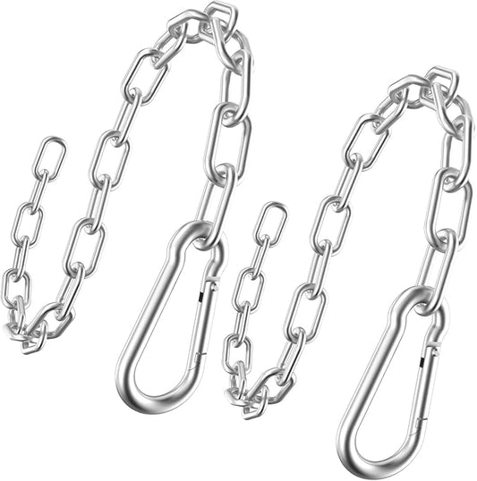 23.6" Gym Fitness Cable Extension Chain, 304 Stainless Steel Cable Machine Extension Accessory, Workout Chain for Home Gym Replacement, Weight Lifting, Triceps Exercise