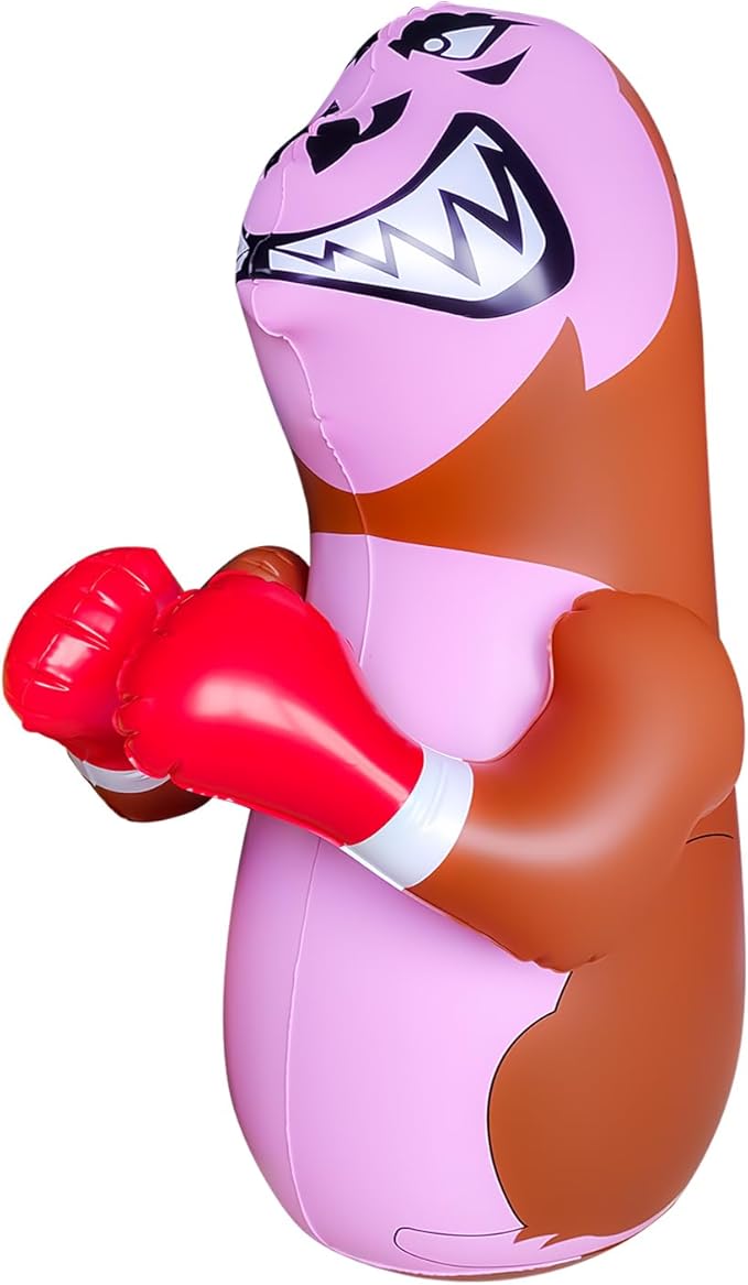 47" Punching Bag for Kids 3-8 Toddler Boxing Bag Inflatable Dinosaur Bopper Birthday Presents for Boys & Girls Sports Toys Outdoor Activities Yard Games