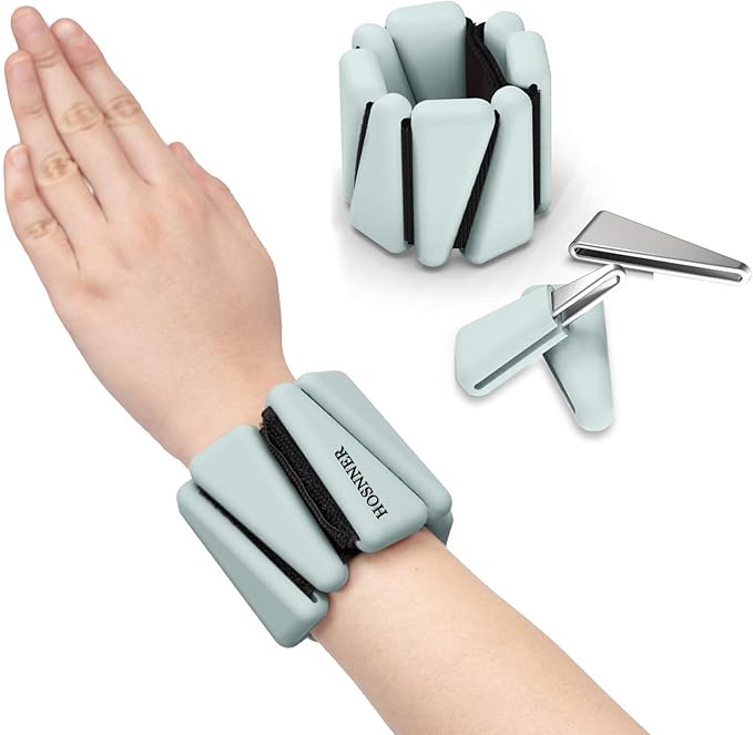 Adjustable Women Wrist Weights - Silicone Bracelet Button Grey-2, 2 2 lbs)