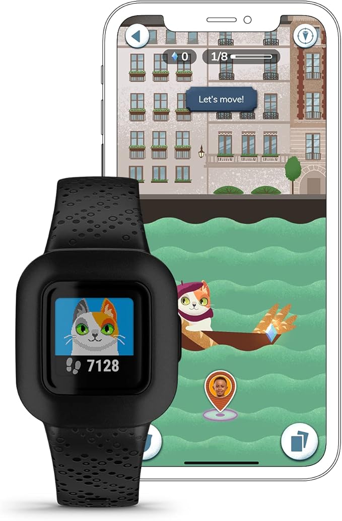 Garmin vívofit® jr. 3 Kids Fitness Tracker, Black Cosmic, Up to 1 Year Battery Life, Swim-Friendly, Activity Unlocks Adventure