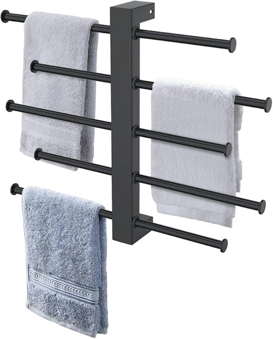 5-Tier Bridge Sliding Bathroom Towel Bar 16 Inch 1.5" Tube