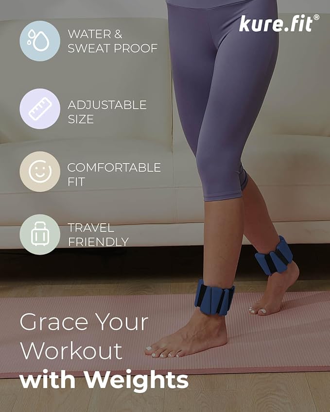 Adjustable Wrist & Ankle Weights Set - 1lb Pairs