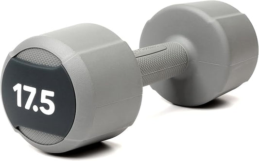 LIFE FITNESS STUDIO INDIVIDUAL GREY URETHANE 17.5LB DUMBBELL