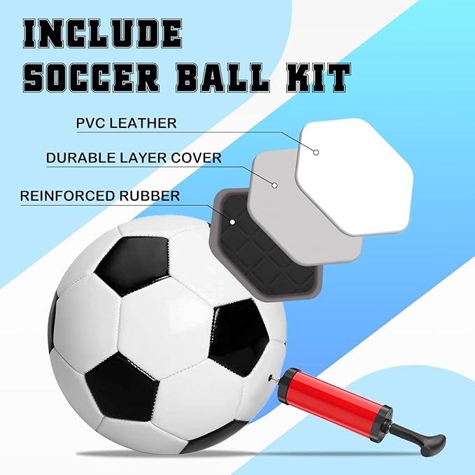 6x4FT / 9x5FT Kids Soccer Goal for Backyard