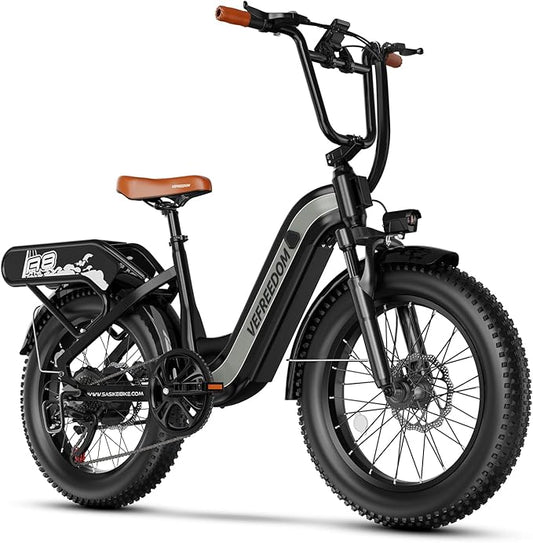1500W Peak Motor Electric Bike for Adults Up to 80 Miles 30MPH Dirt Ebike 20" x 4 Fat Tire 48V 20Ah Removable Battery Mountain E Bike Commuter Full Suspension Bicycles for Men Women