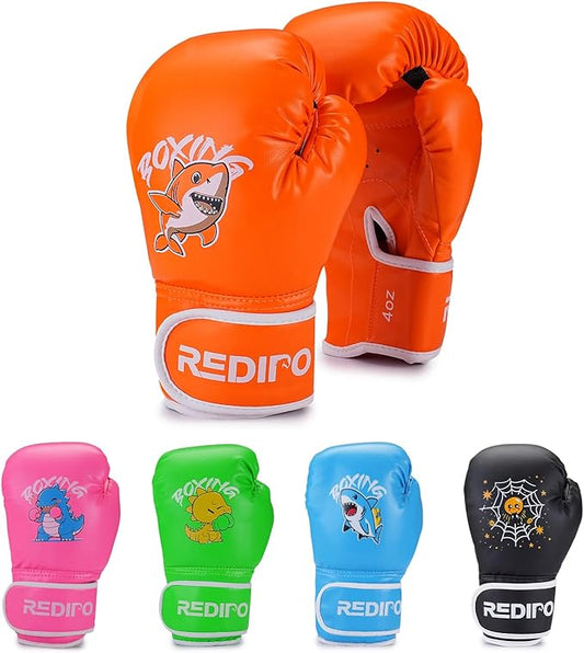 Kids Boxing Gloves, Youth Boxing Training Gloves for Kids 3-9 Year Boys and Girls, 4&6OZ Fighting Gloves, Punching Bag Kickboxing Thai Mitts MMA Training Sparring Gloves