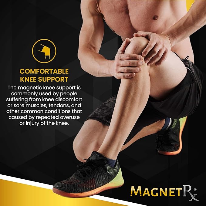 MagnetRX® Magnetic Knee Sleeve – (2-Pack) Effective Compression Knee Brace with Magnets for Comfort & Recovery – Magnetic Brace Support (X–Large)