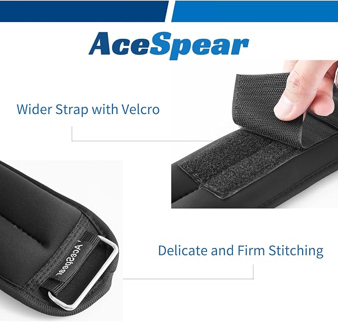 AceSpear Ankle Weights Sets for Men Women Kids 1lb 2lb 2lb 3lb 3lb 4lb 4lb 5lb 5lb Leg